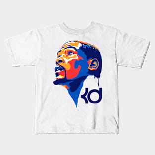 Kevin Durant Colorful Art Kids T-Shirt